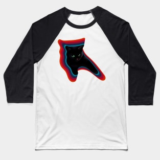 small black cat extending his arms Baseball T-Shirt